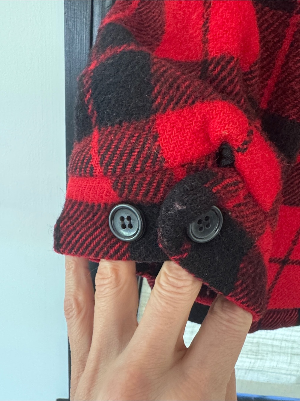 Vintage WOOLRICH Red & Black Buffalo Plaid WOOL Blend Zip-Up Jacket - Picture 2 of 8